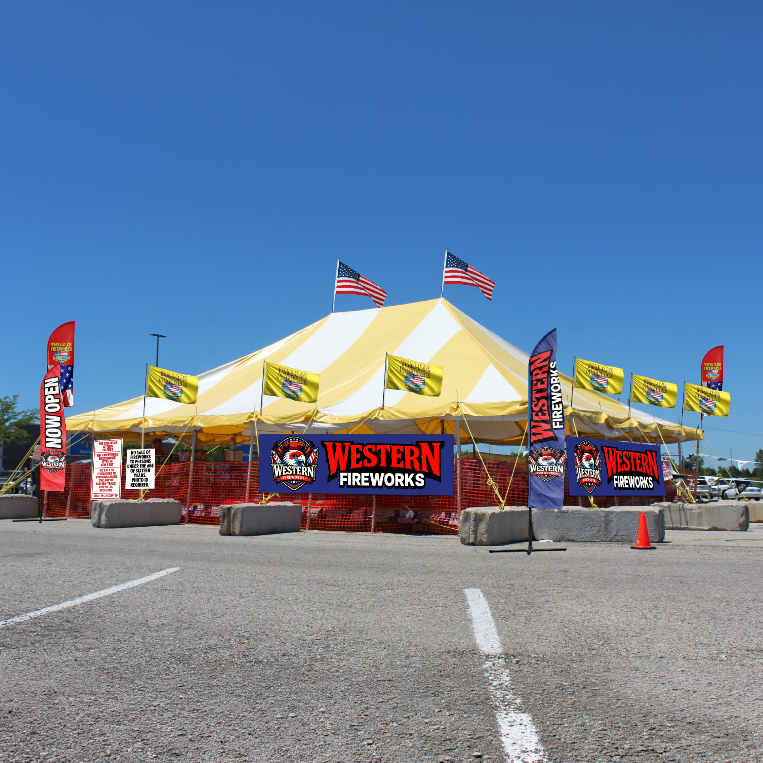 American dream fireworks tent